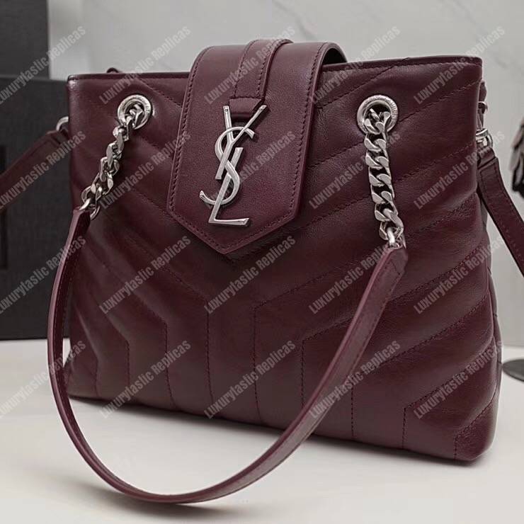 Saint Laurent Small Loulou Shopping Bag Dark Red