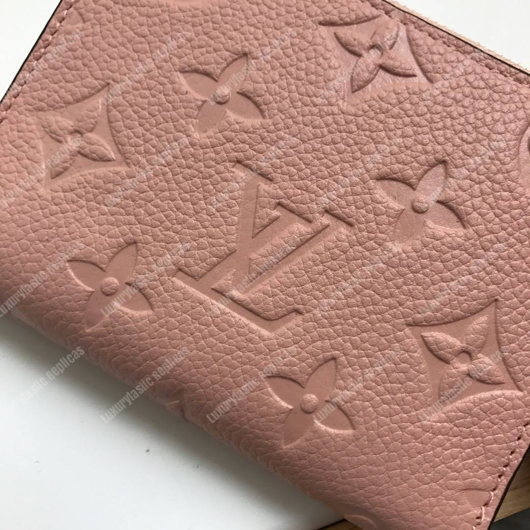 LV Zippy Coin Purse Monogram Empreinte Leather Rose Ballerine