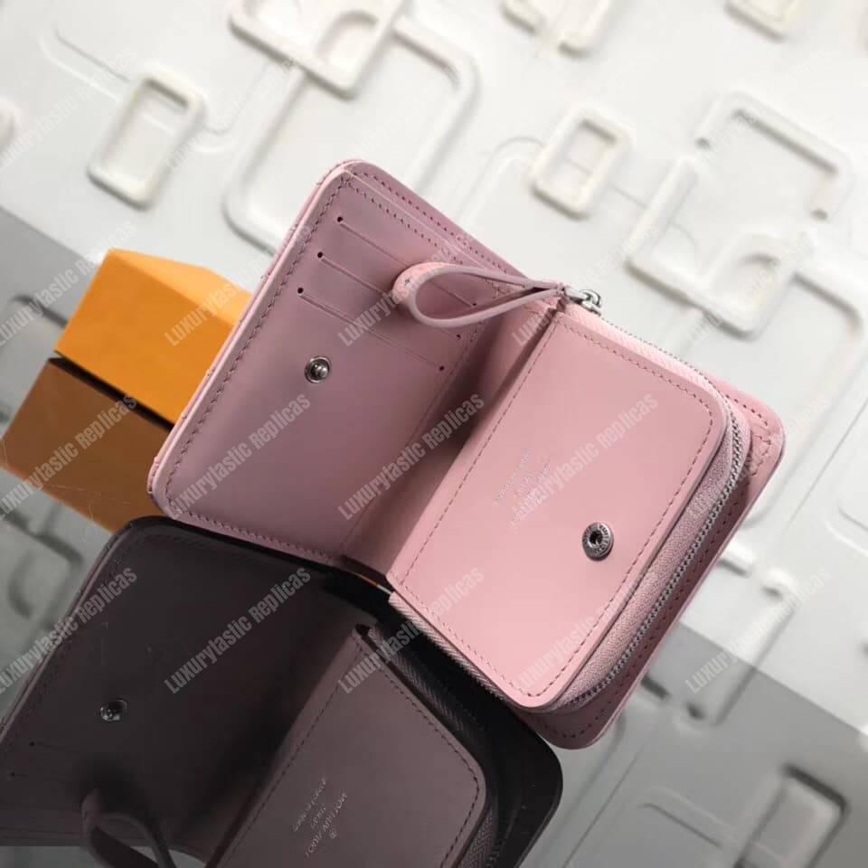 LV New Wave Zipped Compact Wallet Smoothie Pink