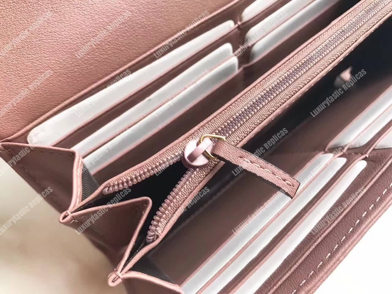 G*u*i gg marmont quilted continental wallet dusty pink