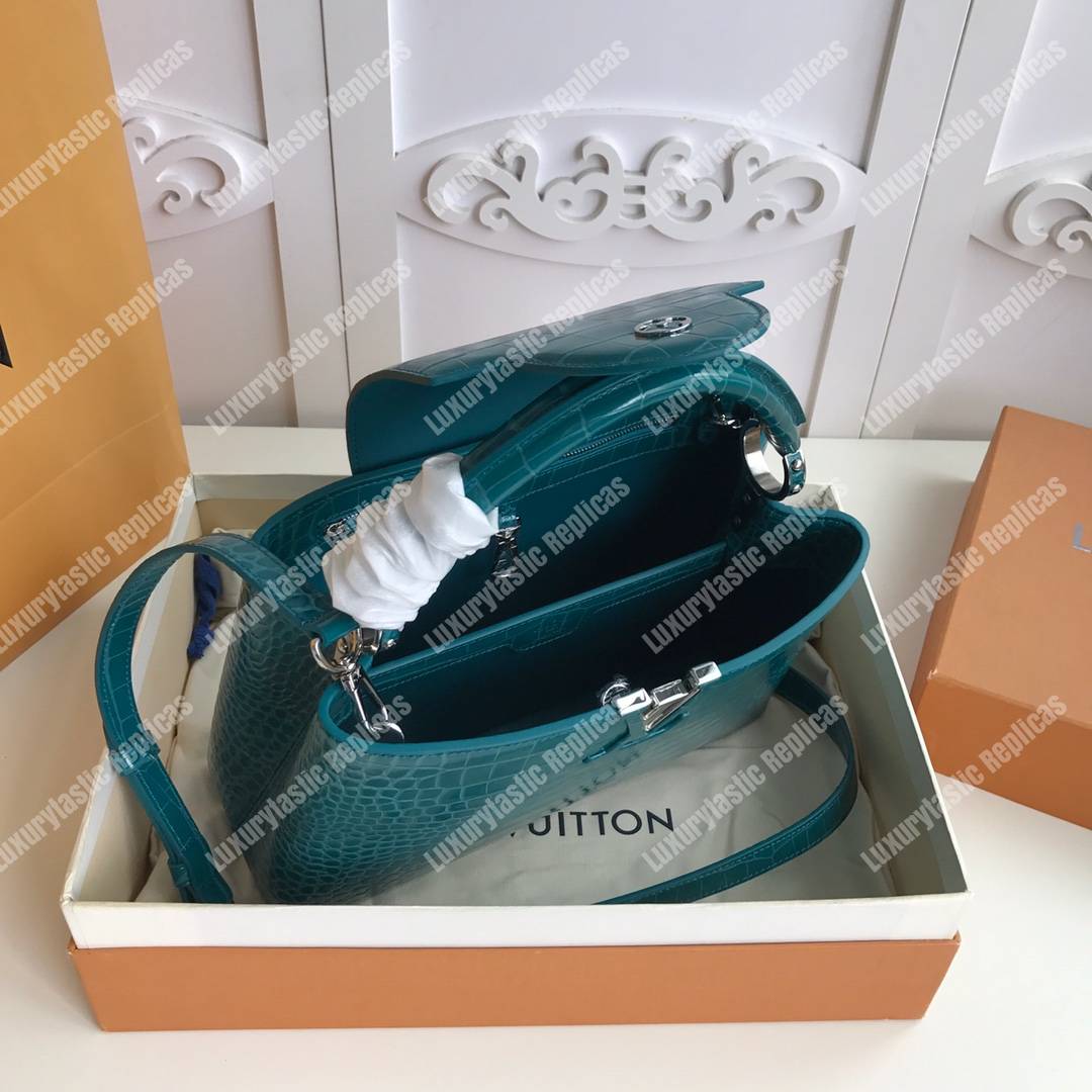 LV Capucines PM Crocodilien Mat Cactus