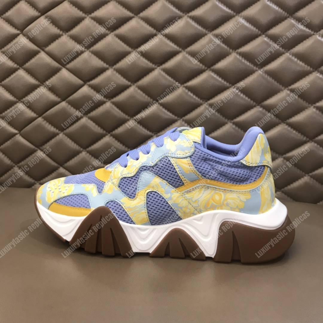 Versace Squalo Sneakers Blue/Flower Print