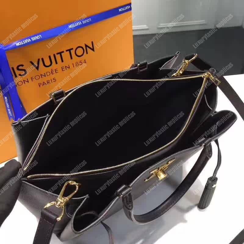 LV Lockmeto Handbag Luxury Leather Noir