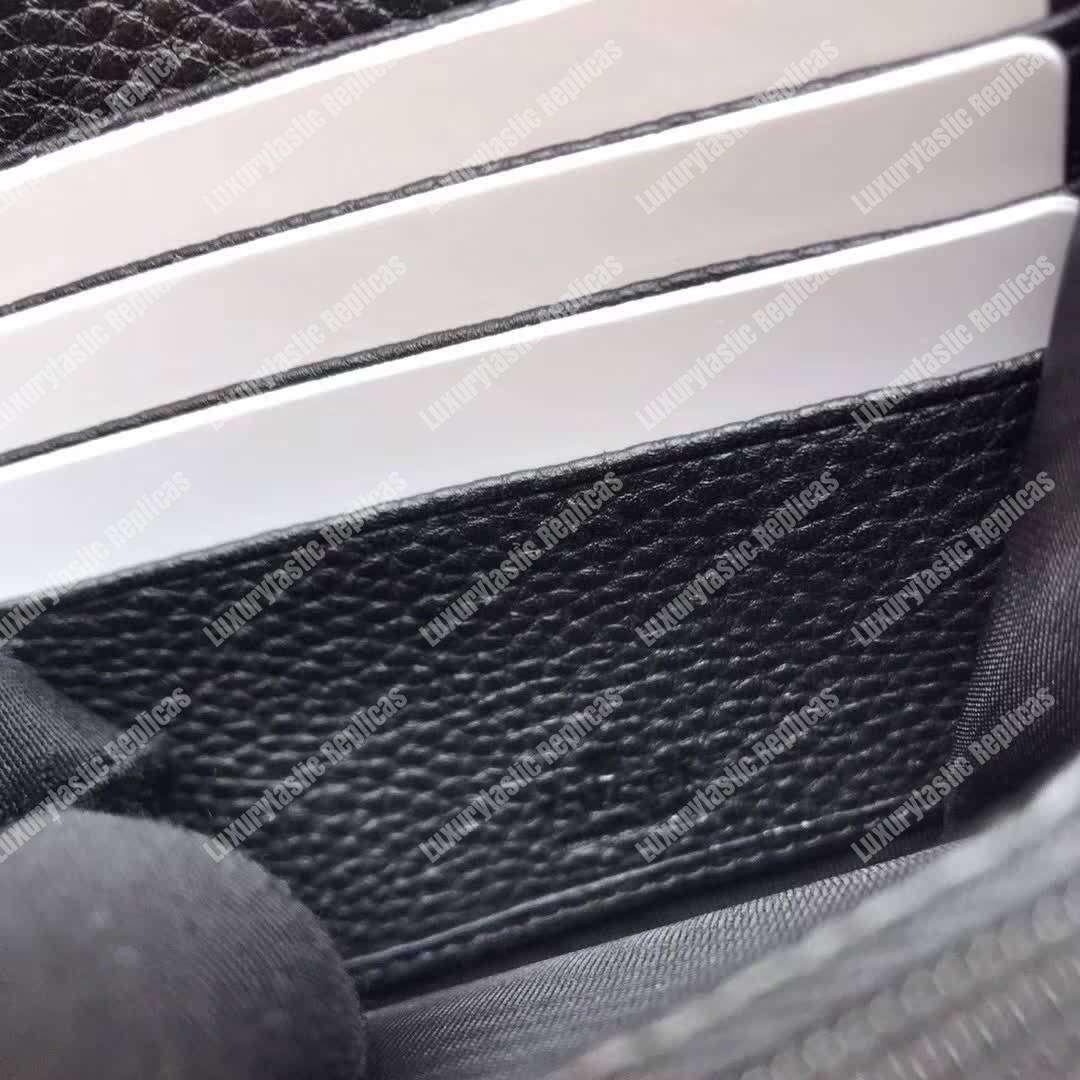 G*u*i leather wallet with bosco in black