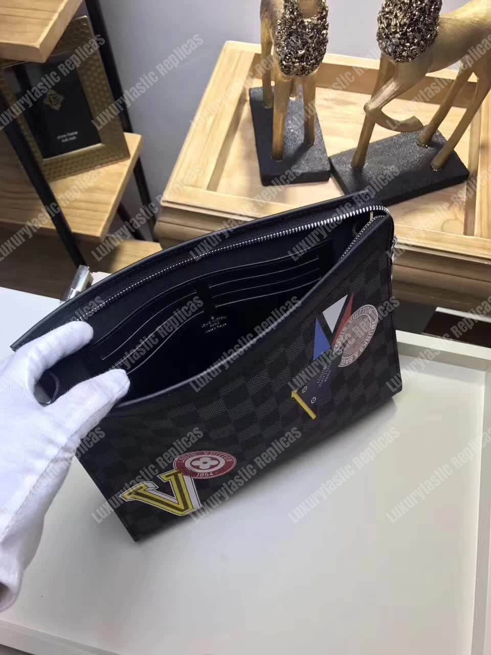 LV Pochette Voyage MM Damier Graphite Canvas 2017