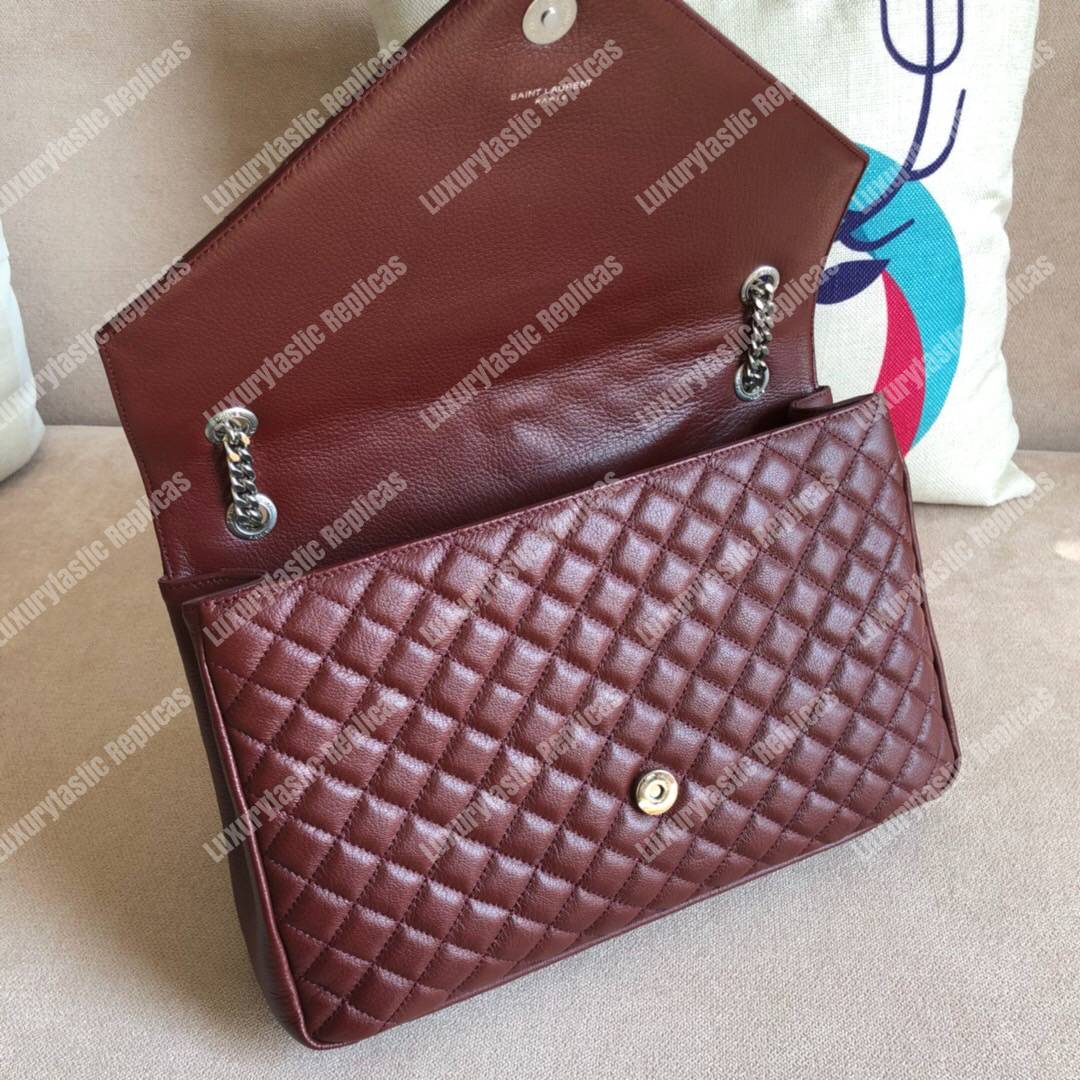 Saint Laurent Classic Large Soft Envelope Dark Red
