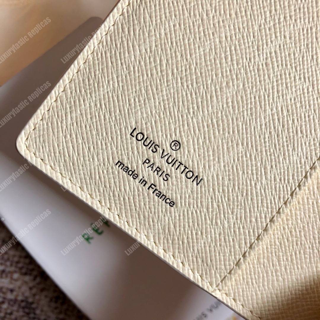 LV Small Ring Agenda Cover Damier Ebene White