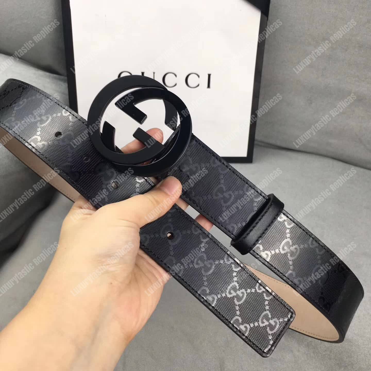 G*u*i gg imprime belt with g buckle