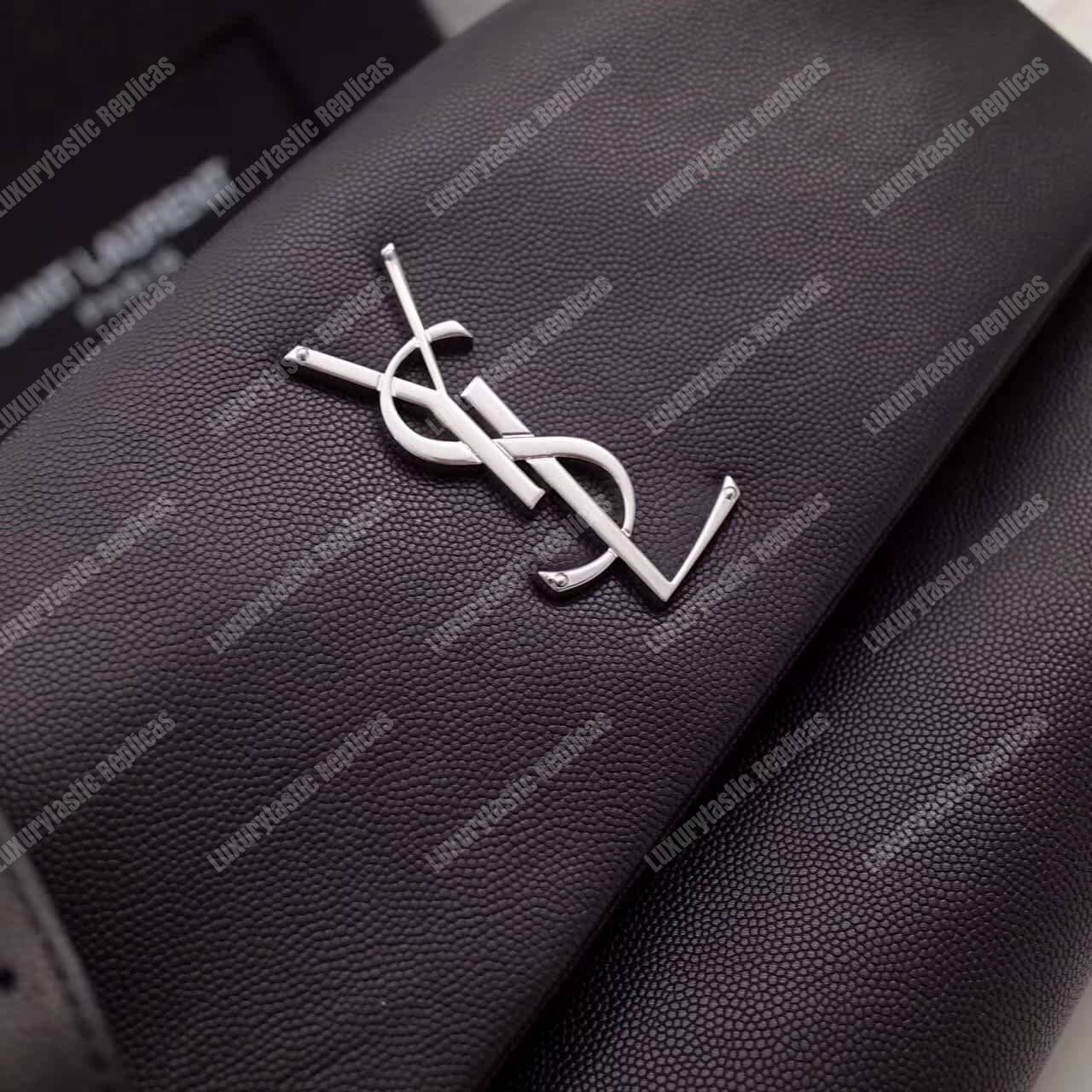 Saint Laurent Medium West Hollywood Black Textured Leather