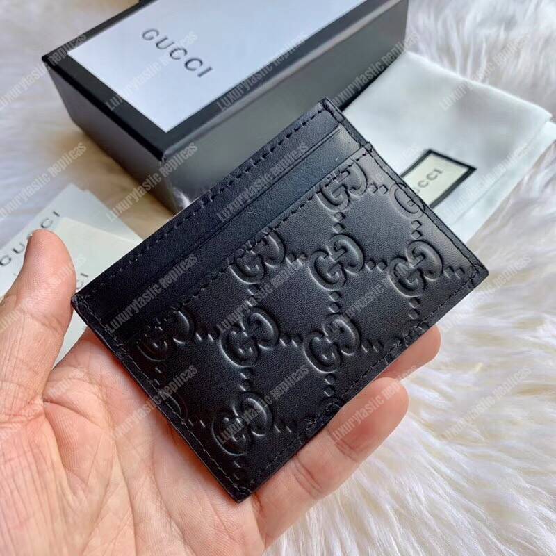 G*u*i gg marmont card case metal detail black