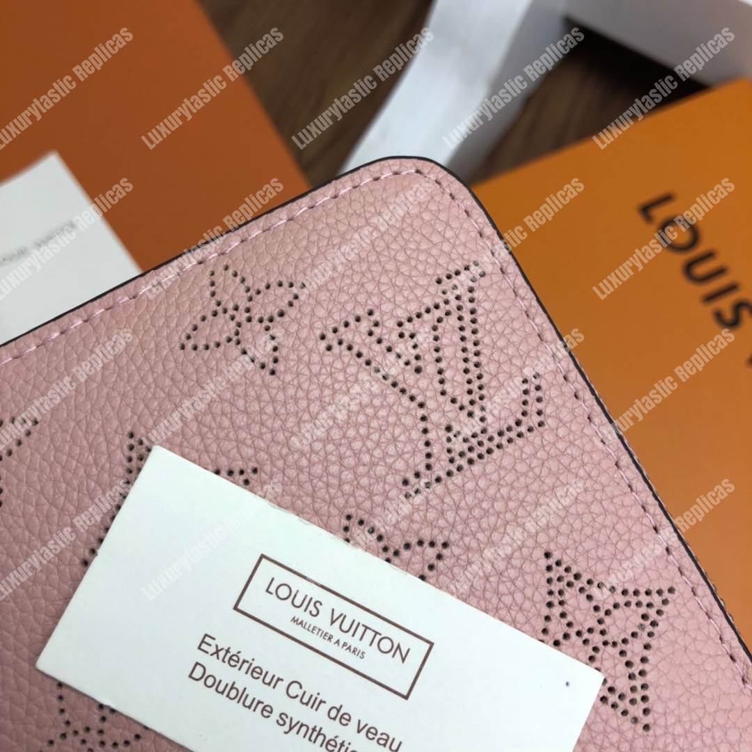 LV Zippy Wallet Mahina Leather Creme