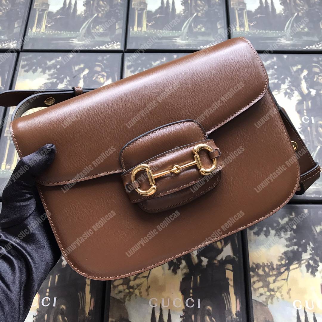 G*u*i 1955 horsebit shoulder bag brown