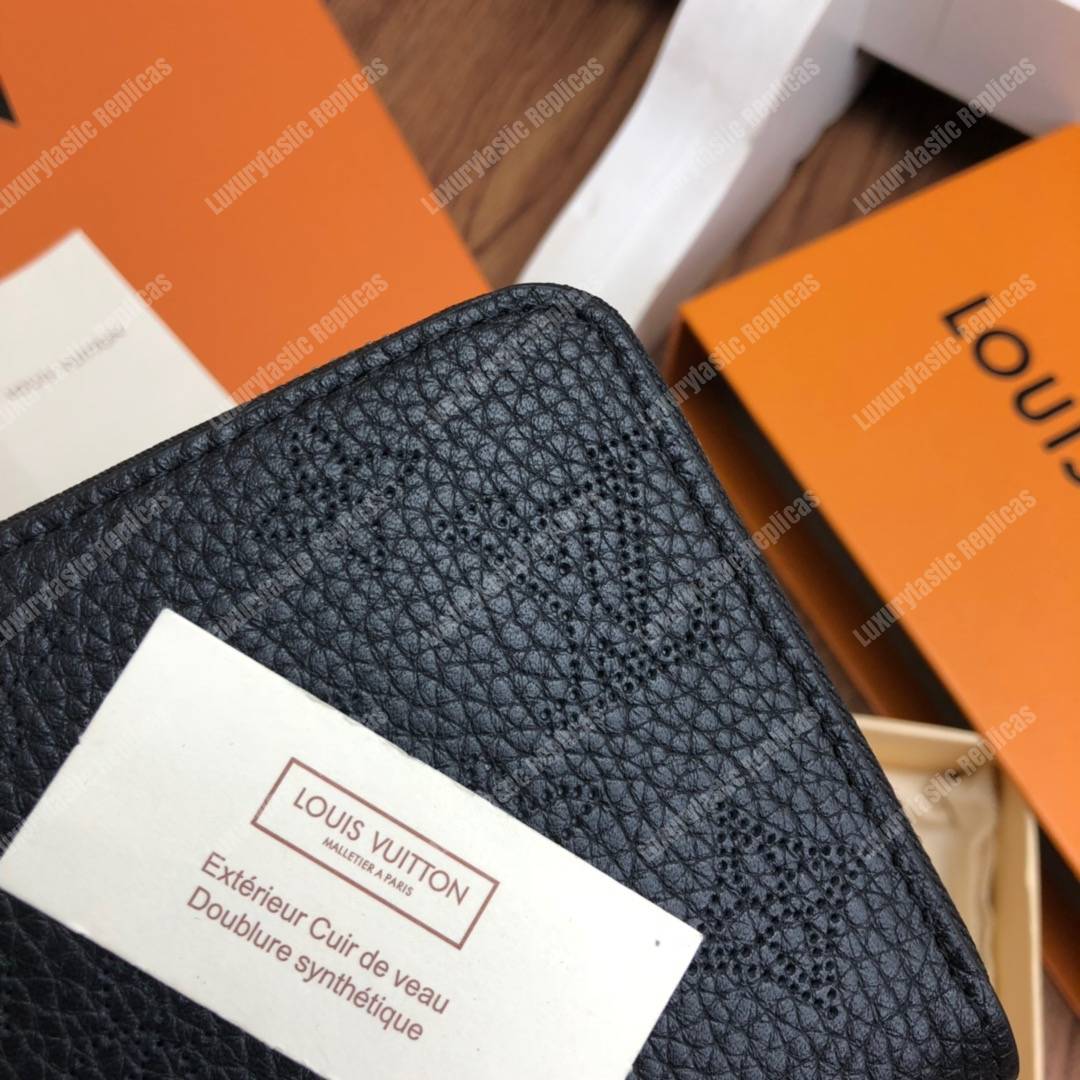 LV Zippy Wallet Mahina Leather Noir