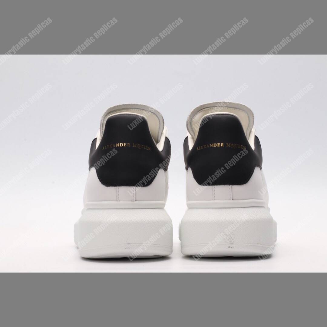 Harrods Alexander McQueen Leather Runway Sneakers White