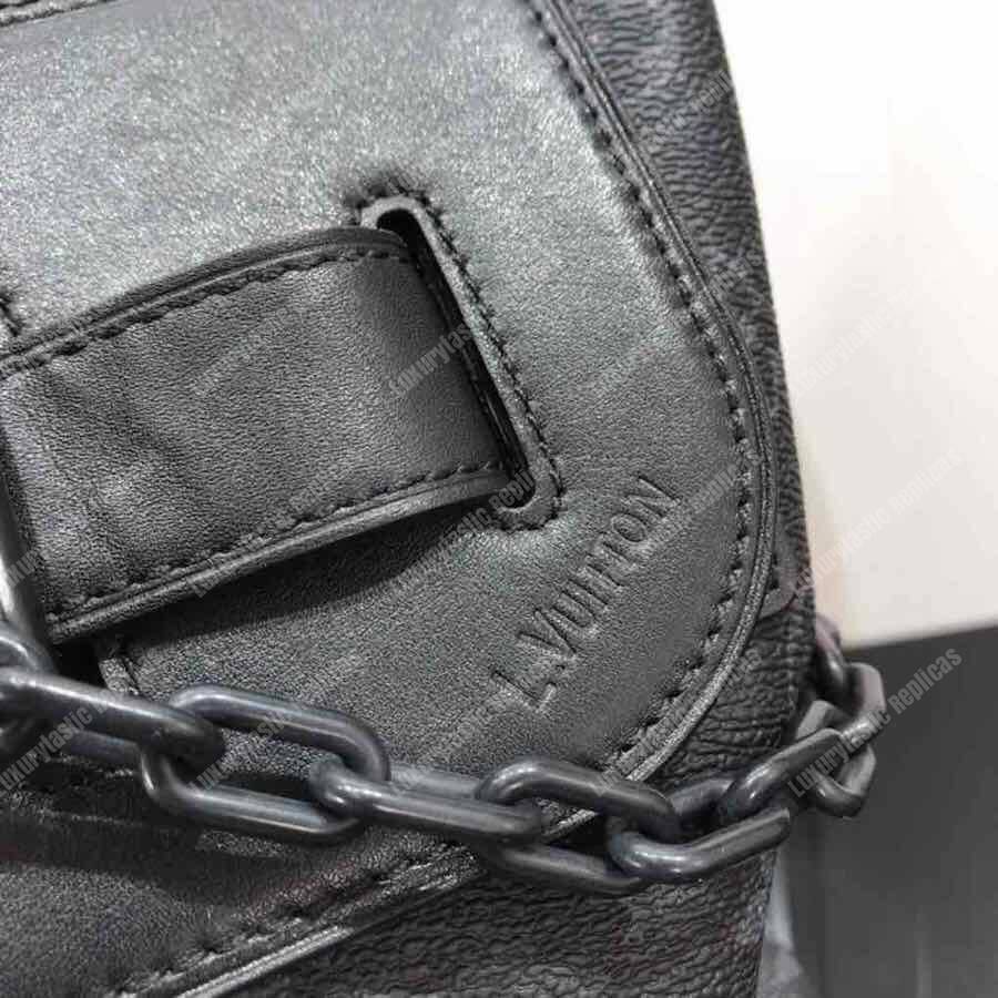 LV Streamer PM Taiga Leather Monogram Gray