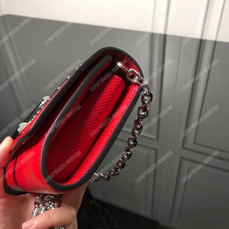 LV Twist Chain Wallet Epi Leather Travel and Trunk-Making Heritage Red