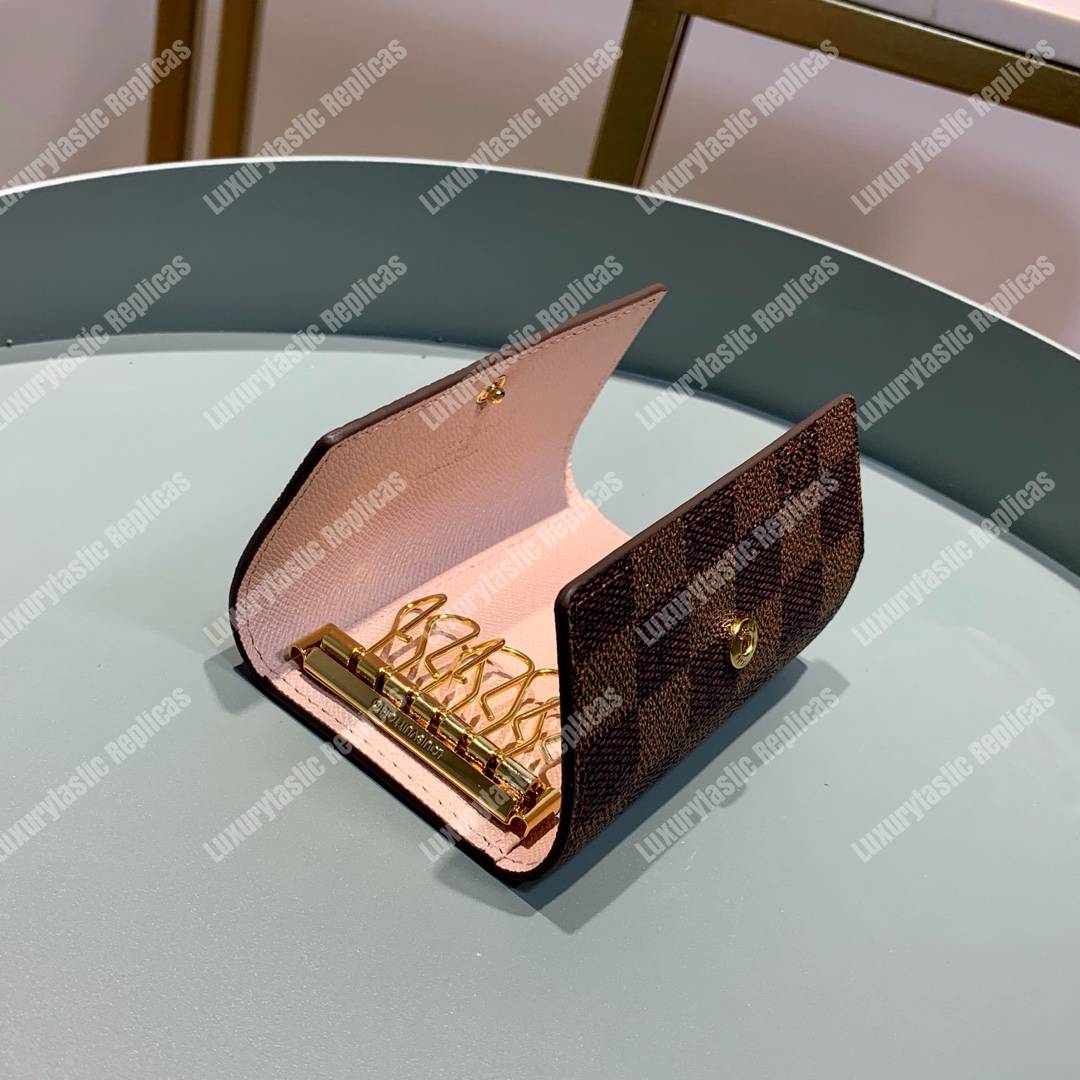 LV 6 Key Holder Damier Canvas Pink