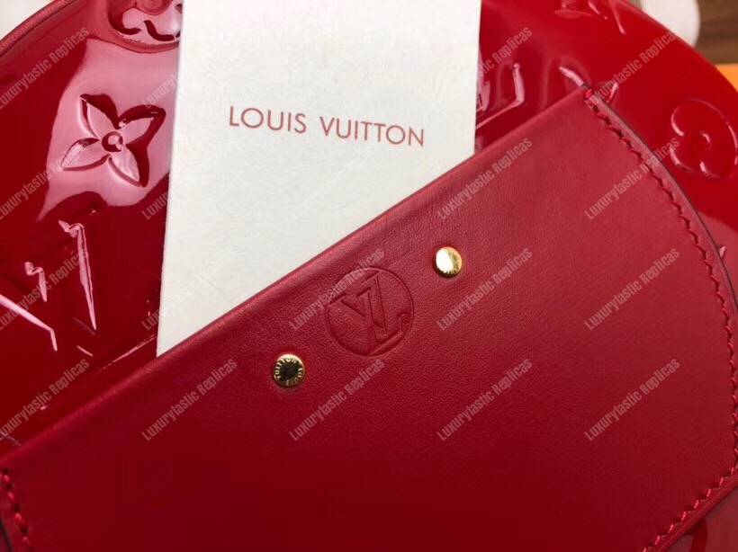 LV Boite Chapeau Souple Monogram Vernis Leather Rouge
