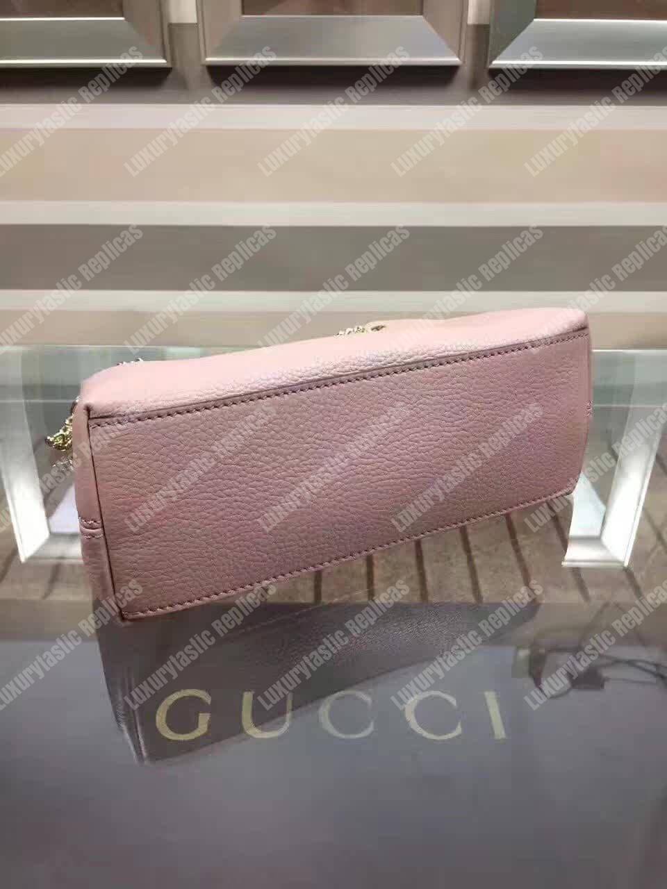G*u*i soho leather chain strap shoulder bag pink