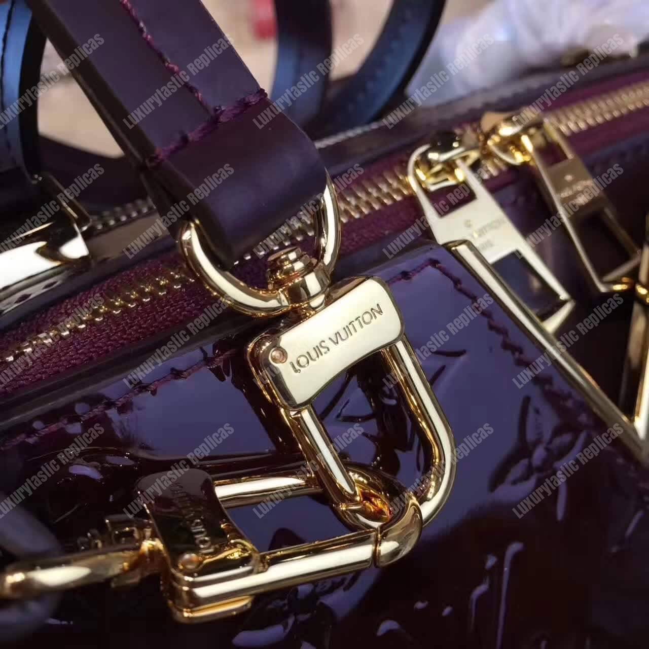 LV Melrose Monogram Vernis Amarante