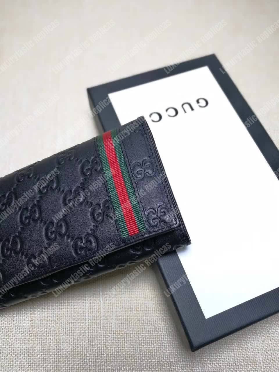 G*u*i gg continental offset web wallet black