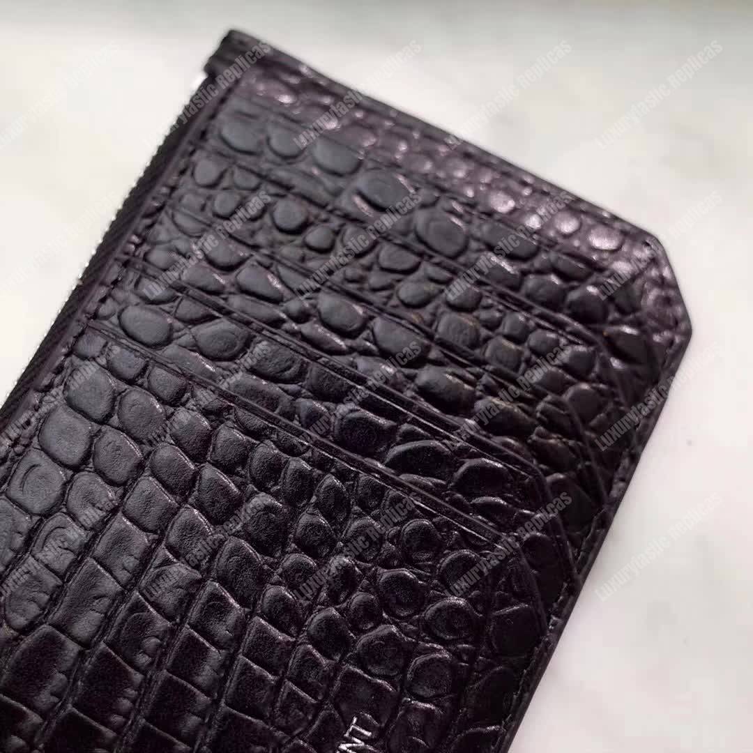 Saint Laurent Paris 5 Fragments Zip Pouch Crocodile