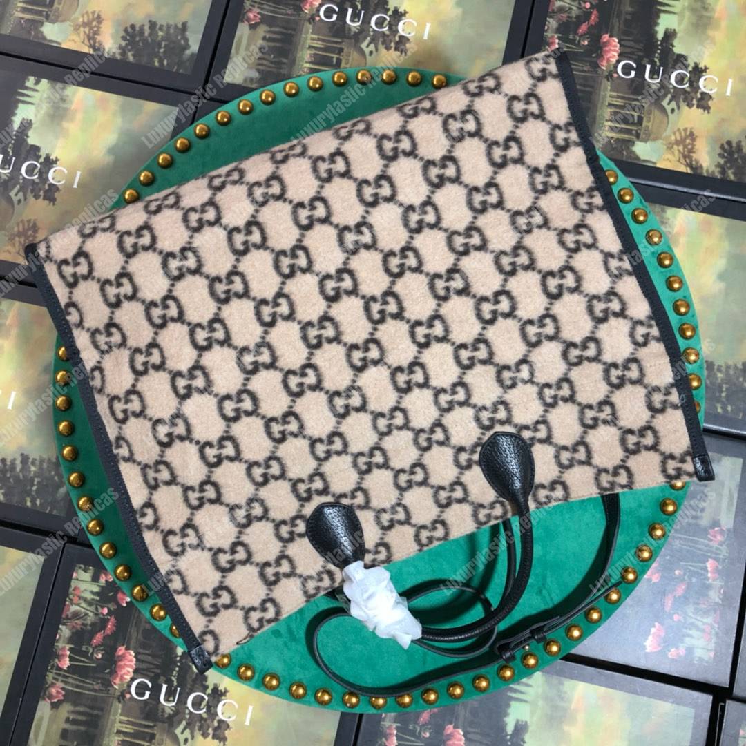 G*u*i gg wool tote beige/ebony