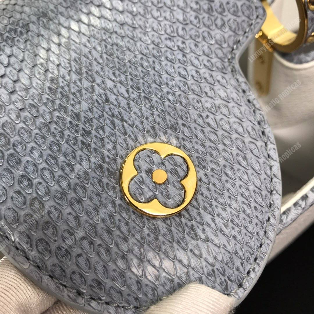 LV Capucines BB Taurillon Python White