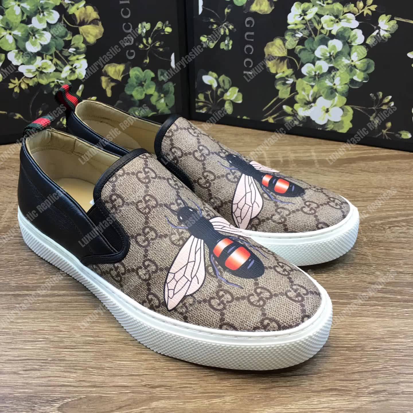 G*u*i gg sup*e bee slip-on sneaker
