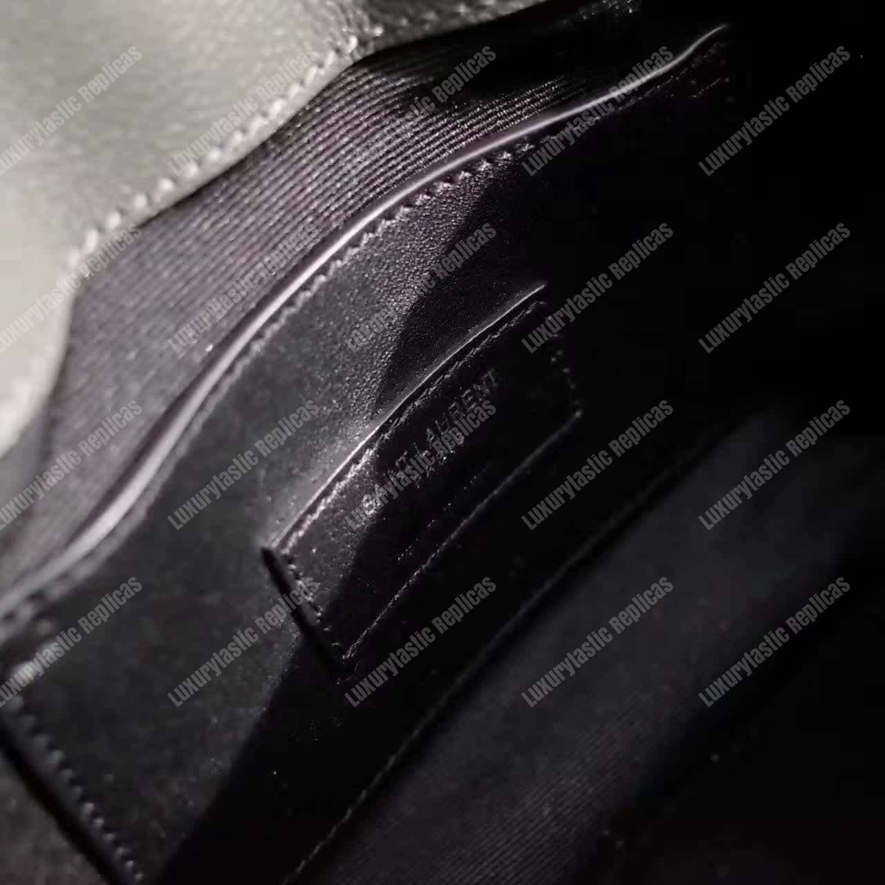 Saint Laurent Classic Medium College Monogram Earth Grey Silver-Toned