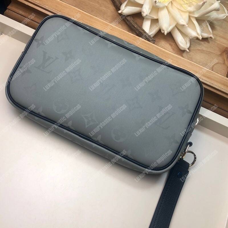 LV Alpha Clutch Monogram Satellite