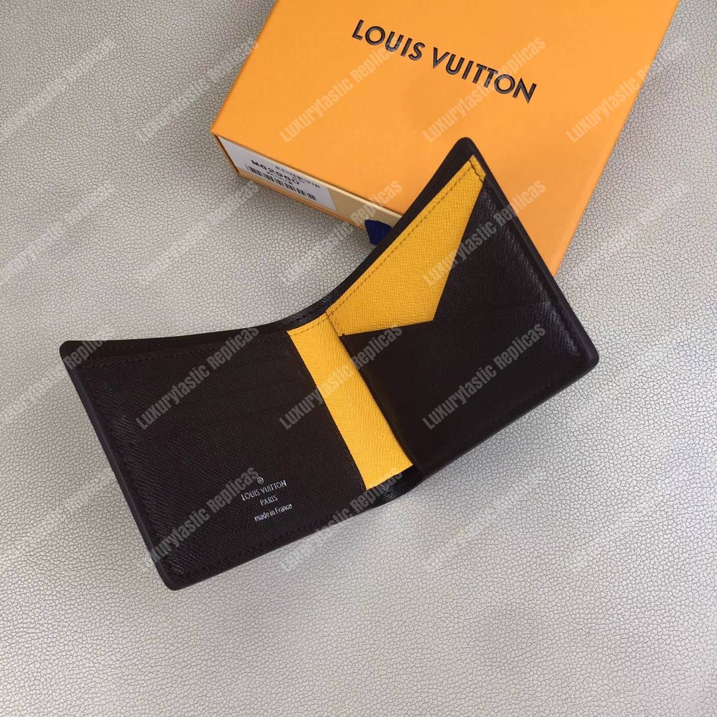 LV Patchwork Multiple Wallet Epi Leather Blue