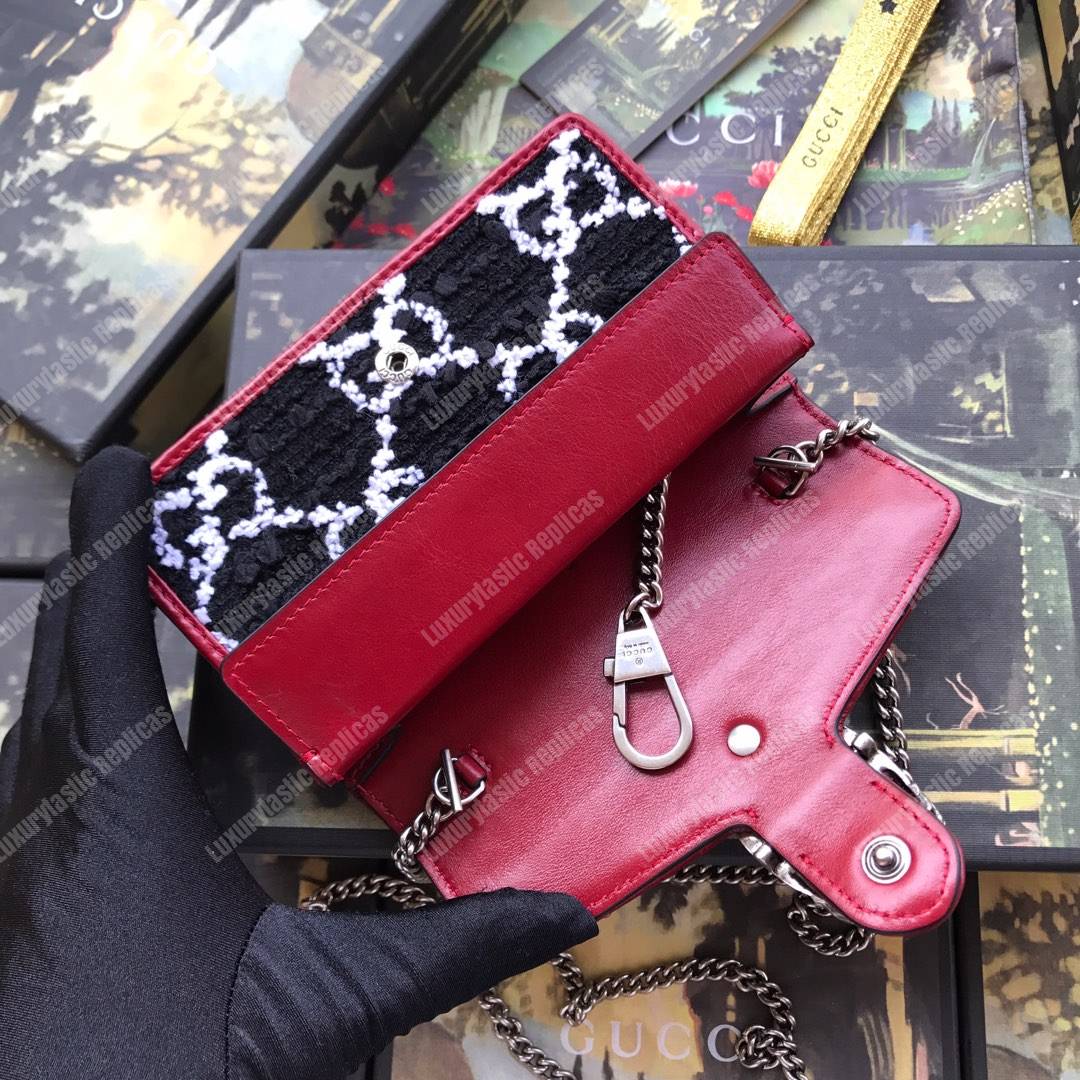 G*u*i dinoysus super mini bag black tweed