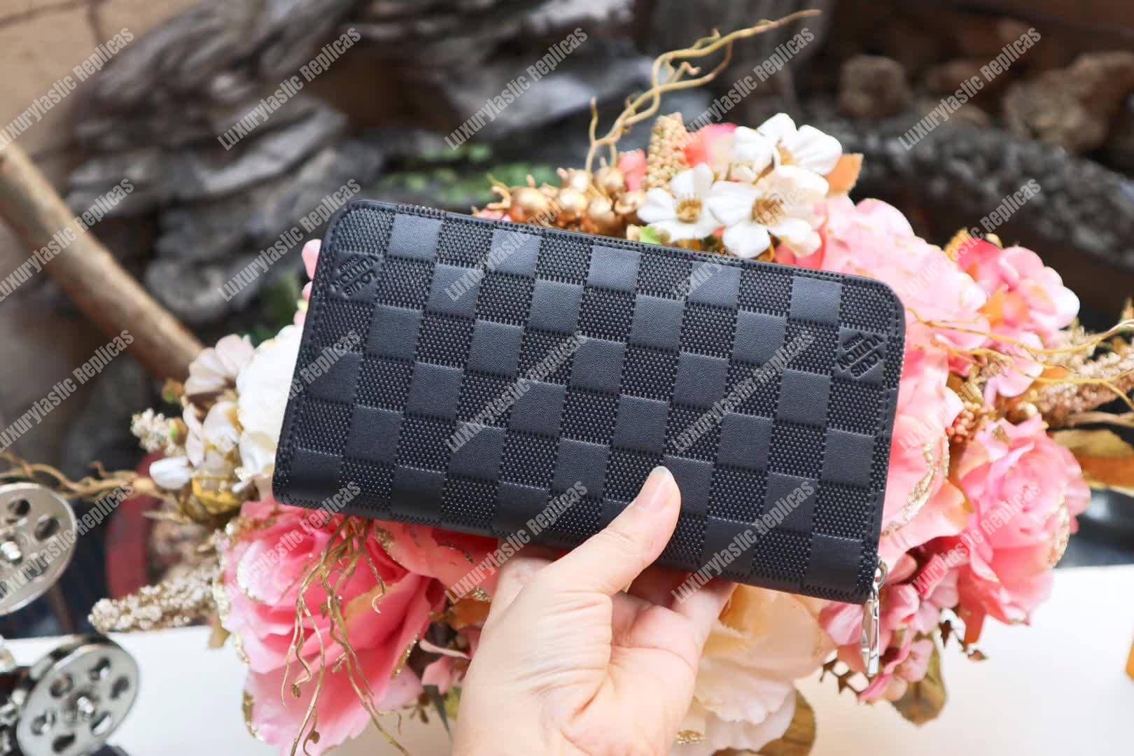 LV Zippy Wallet Vertical Damier Infini Leather Astral