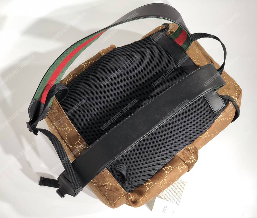 G*u*i medium gg velvet backpack brown