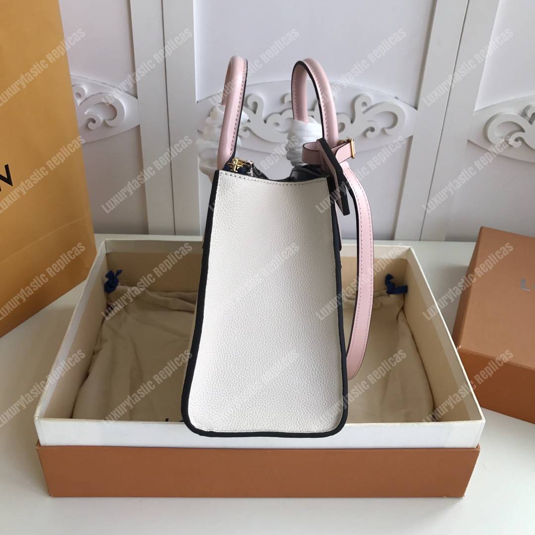 LV City Steamer PM Autres Cuirs Gris Antartica Navy Blue Rose Doux Pink