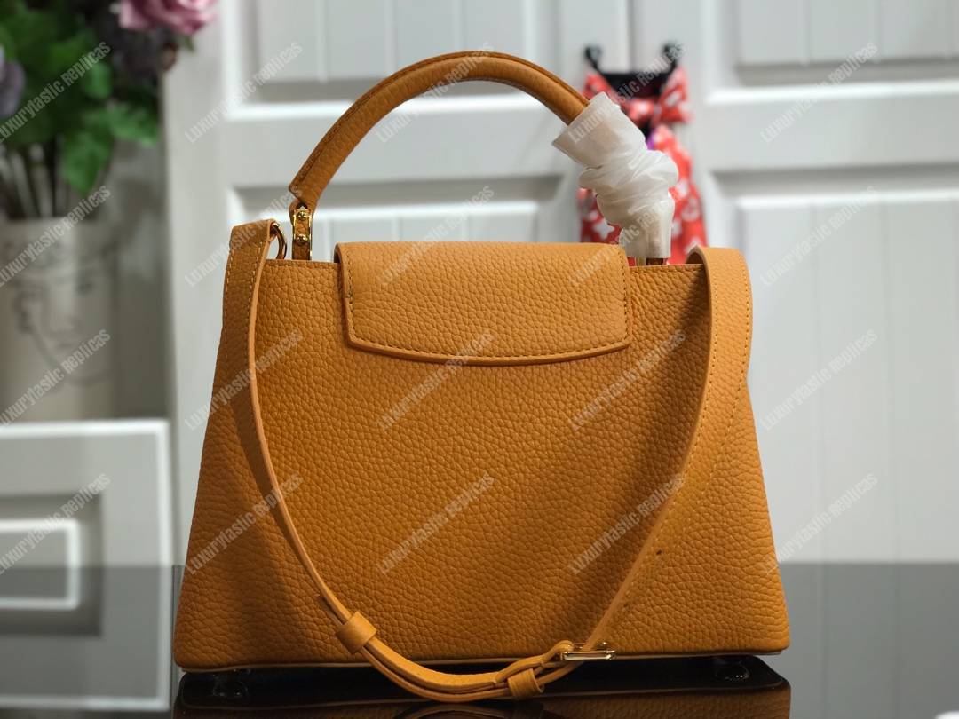LV Capucines BB Taurillon Leather Ocre