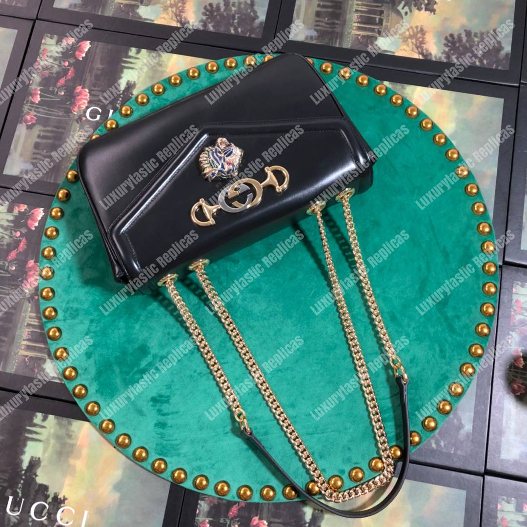 G*u*i rajah medium shoulder bag black