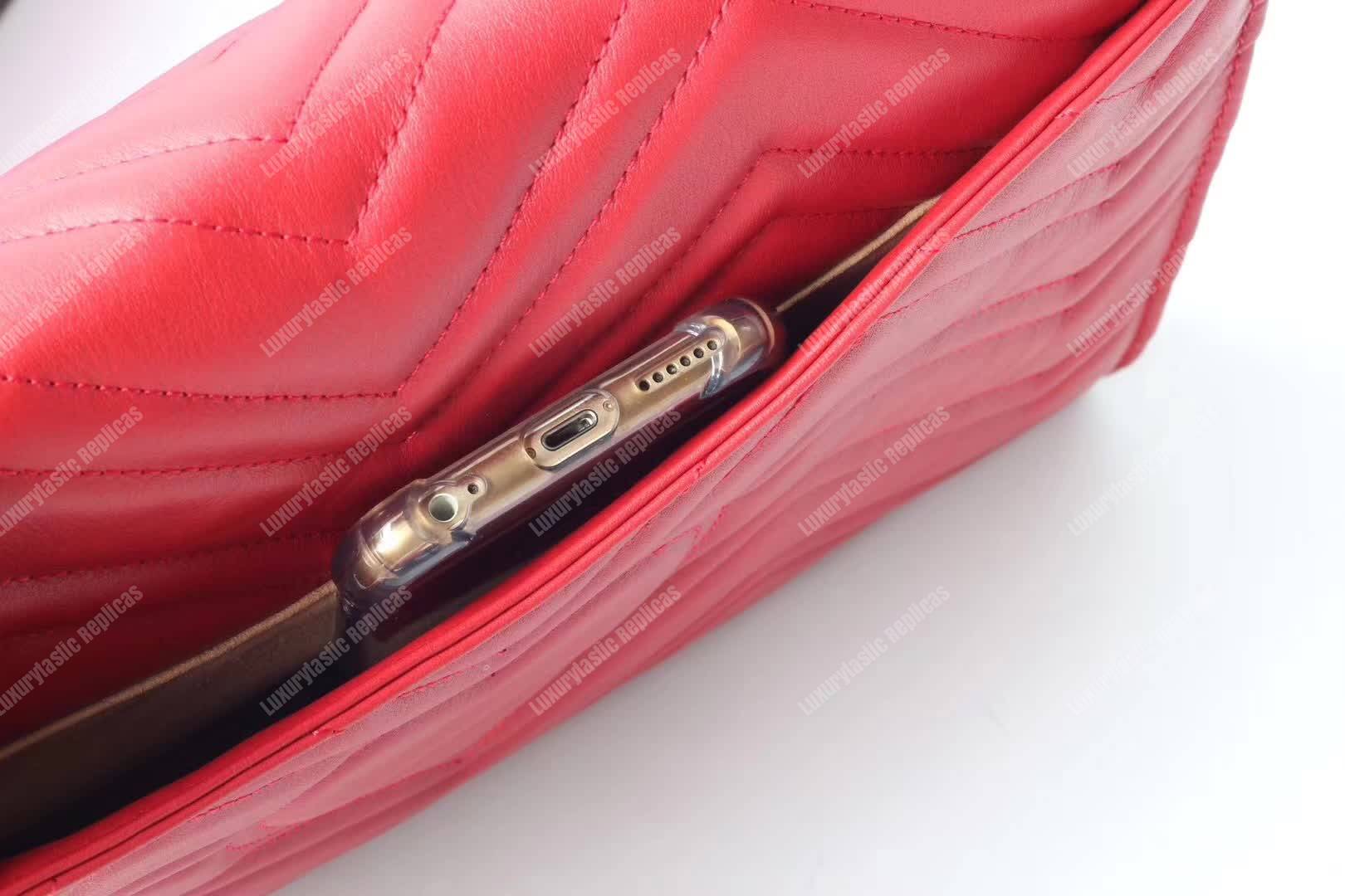 G*u*i gg marmont clutch red