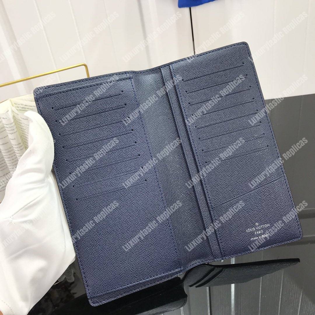 LV Brazza Wallet Epi Leather Noir Initials