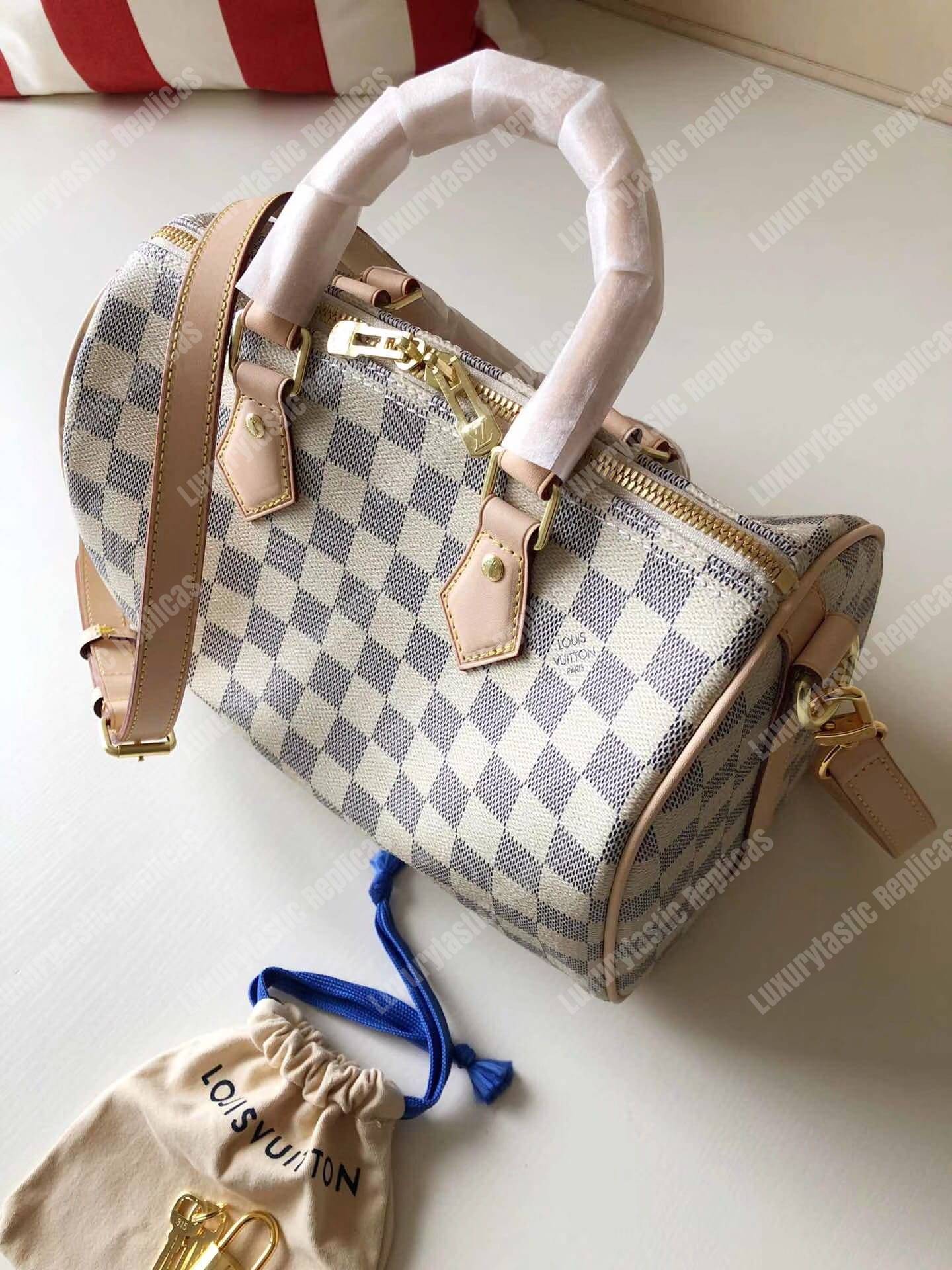 LV Speedy Bandouliere 25 Damier Azur Canvas