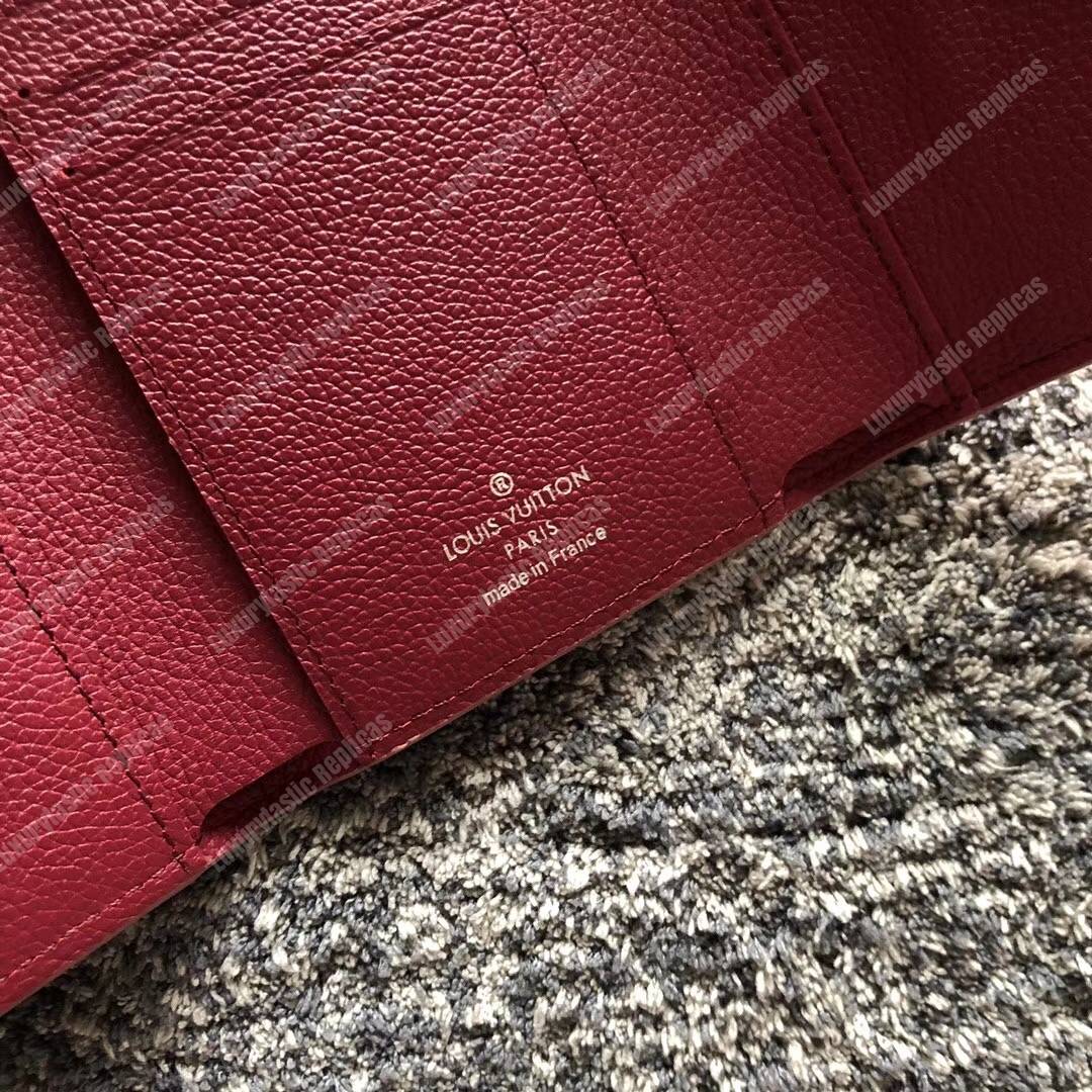 LV MyLockMe Compact Wallet Rose Boudoir Lie de Vin