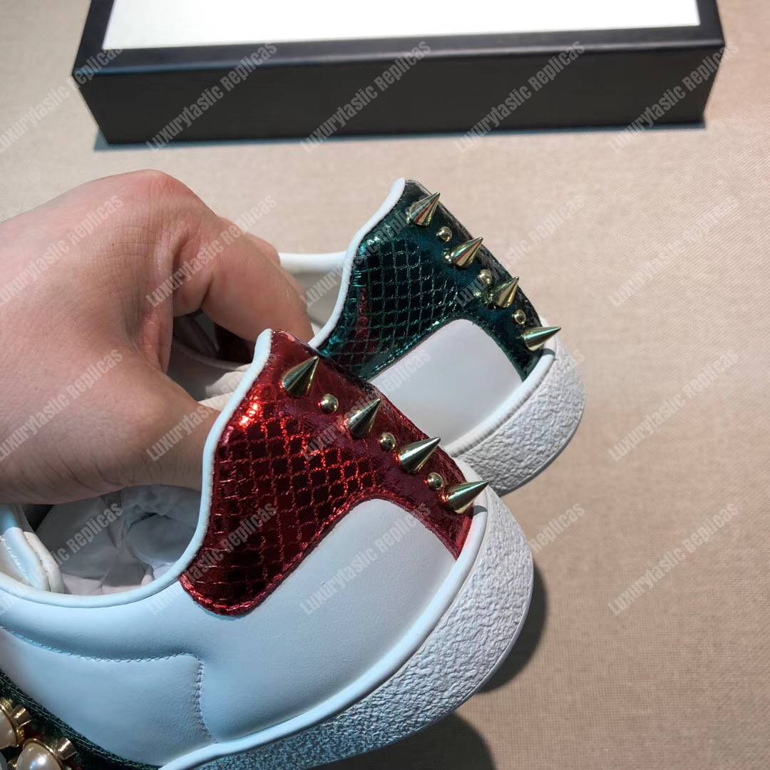 G*u*i women’s ace studded leather sneaker