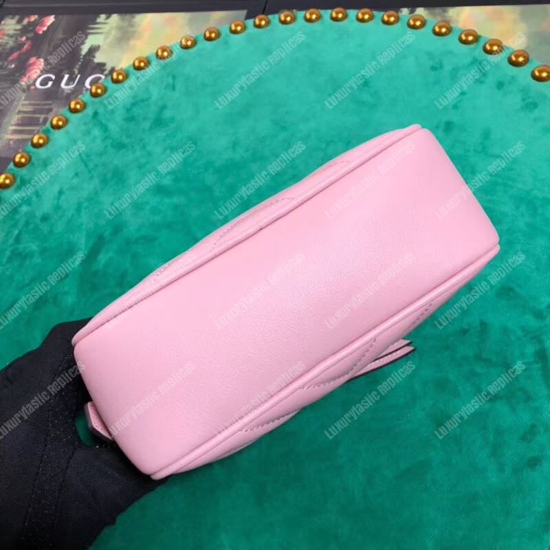 G*u*i gg marmont matelassé mini bag pink