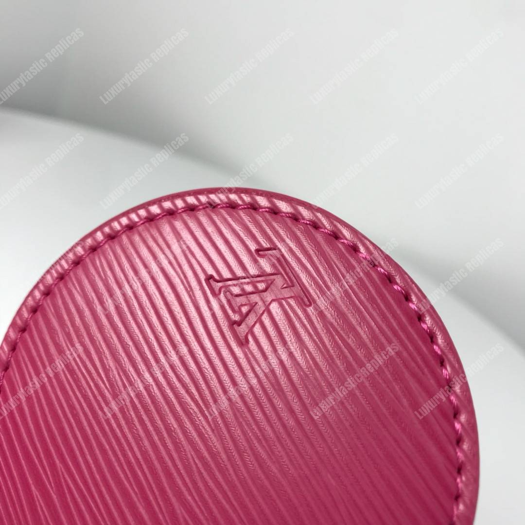 LV Mirror Bag Charm & Key Holder Epi Leather Fuchsia