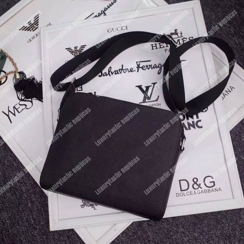 LV Anton Messenger PM Taiga Leather Ardoise Blue