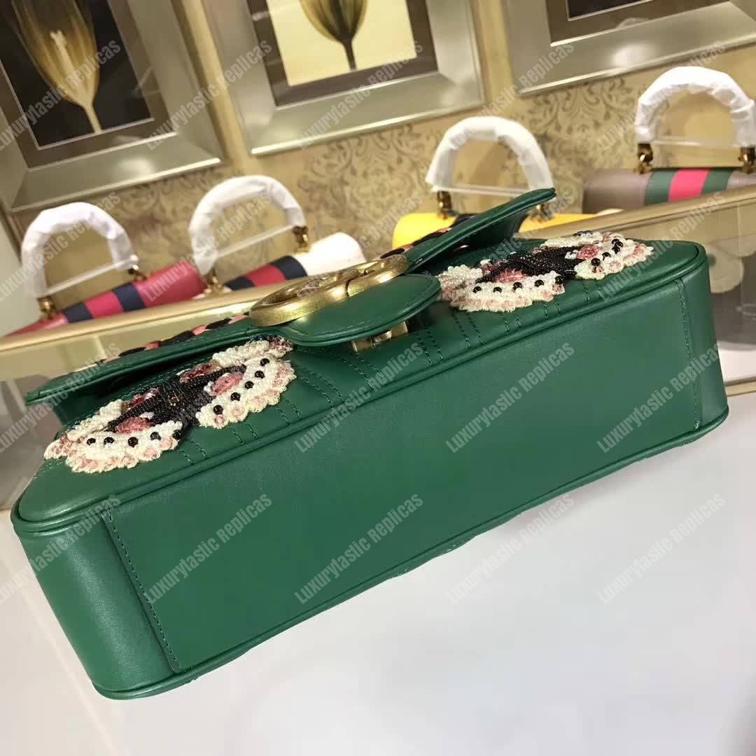 G*u*i gg marmont medium matelasse shoulder bag butterfly