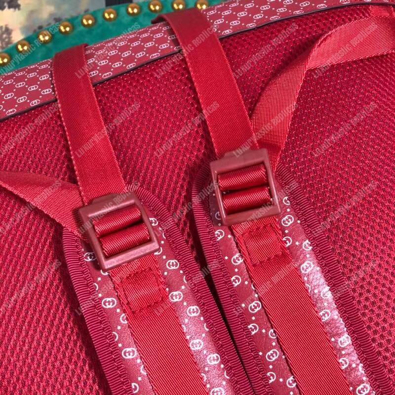 G*u*i dapper dan backpack hibiscus red