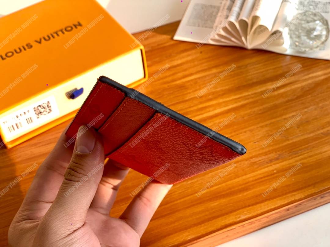 LV Double Card Holder Orange