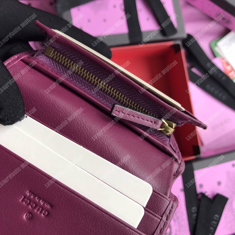 G*u*i gg marmont card case velvet magenta